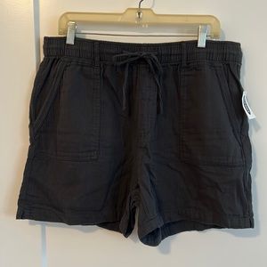 NWT Old Navy Large casual pull on high waisted drawstring cotton shorts L